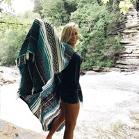 Teal Lake Side Blanket - Thumbnail 2