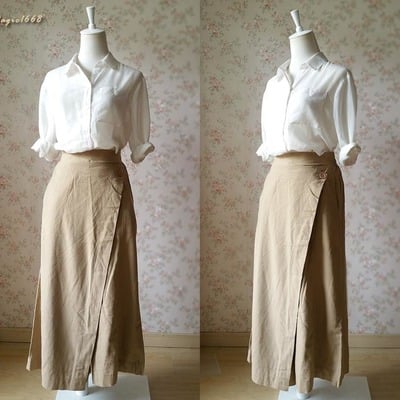 Loose khaki pants wide leg linen pants one size women pants wrap pants wide leg trousers palazzo pants