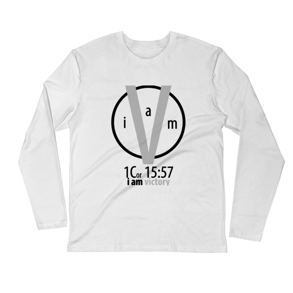 Men's "I am V" Long Sleeve Fitted Crew