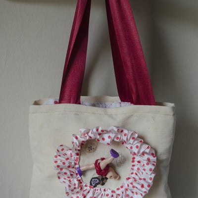 Cult party-kei "alice has lost his head" reversible bag+brooch kit