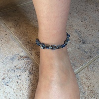 Adjustable Blue Shell Anklet - Thumbnail 1