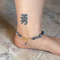 Adjustable Blue Shell Anklet - Thumbnail 2