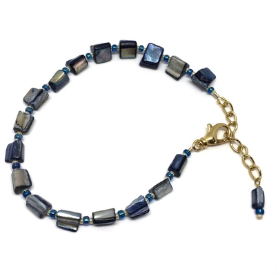 Adjustable blue shell anklet - Thumbnail 3