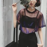 Gradient See-through Mesh Top - Thumbnail 3