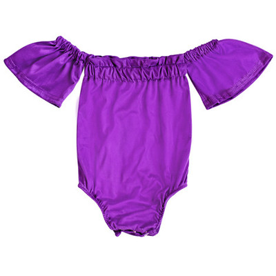 Copy of cold shoulder flutter sleeve romper (purple)
