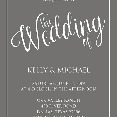 Wedding invitation suite