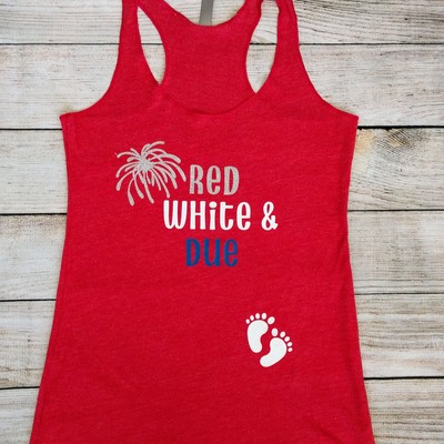 Red white & due maternity shirts