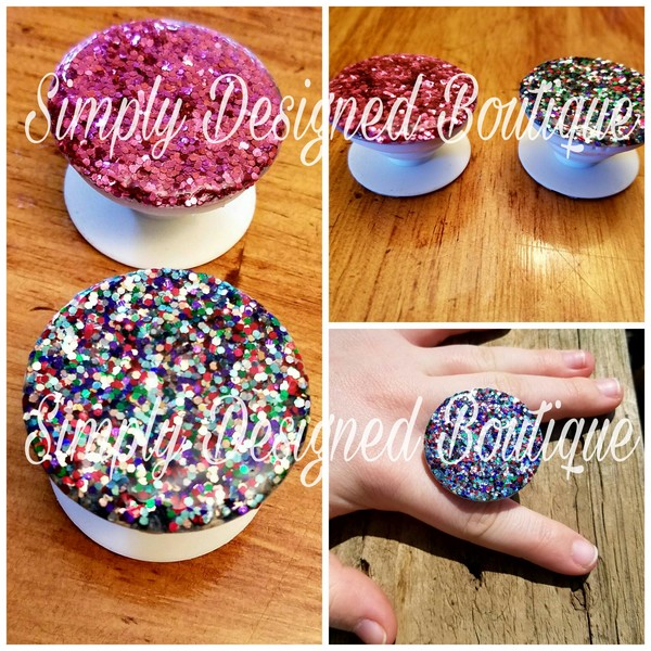 Glitter Phone Holder, Monogrammed Phone Socket, Pop Up Phone Accessory