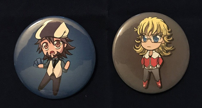 Tiger and bunny button set