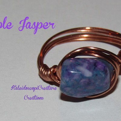 Purple jasper ring