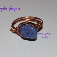 Purple Jasper Ring - Thumbnail 1