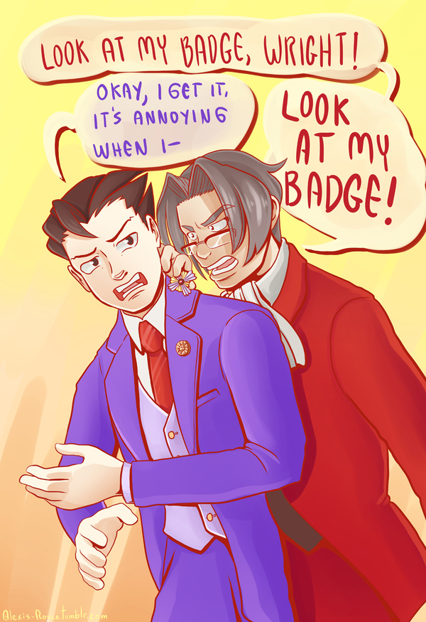 Ace Attorney Phoenix/Edgeworth Badge
