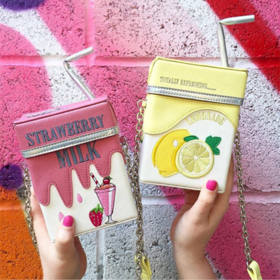 Strawberry milk & lemonade pouch bags