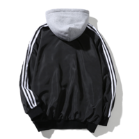 Free Shipping-RETRO SIDE STRIPE JACKET ( BLACK ) - Thumbnail 1