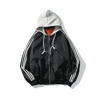 Free Shipping-RETRO SIDE STRIPE JACKET ( BLACK ) - Thumbnail 2
