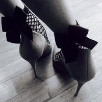 Black Bowknot Fishnet Socks - Thumbnail 3