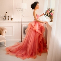 Sweetheart Natural Tiers A-line Tulle Prom Dresses 2017 - Thumbnail 1