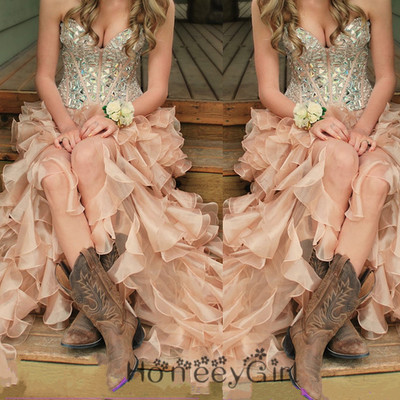 Prom dress,sequin prom dress,country style prom dress, ligh low prom dress,beading prom dress,ready dress to prom