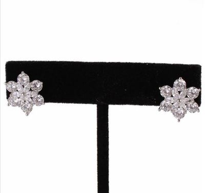 Crystal Flower Earrings