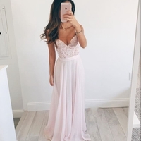 Hot Pink Sweetheart Prom Dress,A-line Lace Long Prom Dresses,Formal Dresses,Evening Dresses - Thumbnail 1