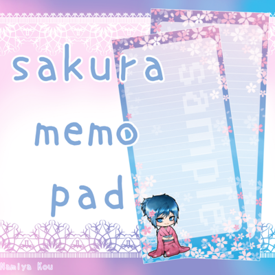 Manga memo pad 'sakura'