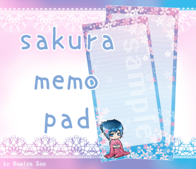 Manga Memo Pad 'Sakura'