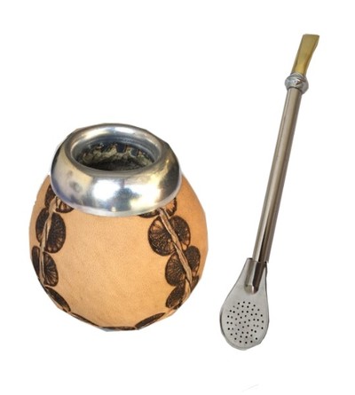  Mate Calabaza with Alpaca Ring and Bombilla