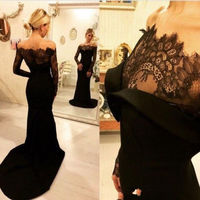 Black Lace Prom Dress,Long Prom Dresses,Charming Prom Dresses,Evening Dress Prom Gowns, Formal Women Dress,prom dress - Thumbnail 1
