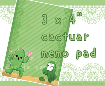 Mini Memo Pad 'Cactuar' (Final Fantasy)