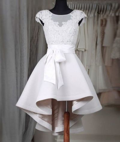 Sexy Prom Dress,Prom Dress,Simple white lace short prom dress,High low homecoming dresses,homecoming dresses