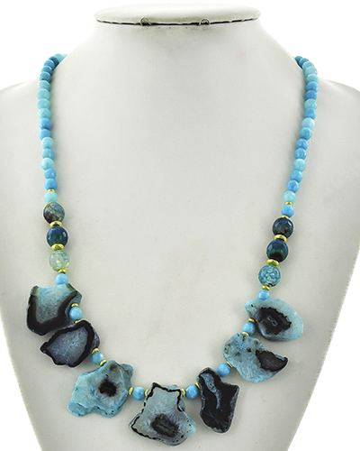 Turquoise Semi-Precious Stone Necklace