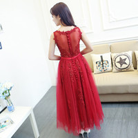 Elegant Prom Dress,Floor Length Prom Dresses,Formal Evening Dress,Appliques Homecoming Dress,Prom Dresses - Thumbnail 2