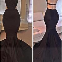 Long Evening Dress,Mermaid Evening Dresses,Backless Prom Dress - Thumbnail 1