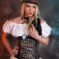 Under bust corset fashion tops steampunk corset fashion burlesque costume corset - Thumbnail 2