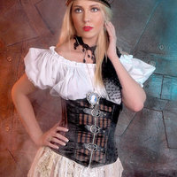 Under bust corset fashion tops steampunk corset fashion burlesque costume corset - Thumbnail 3