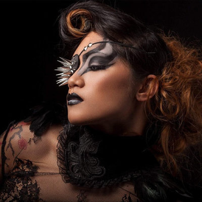 Black gothic choker feathered choker victorian choker gothic choker