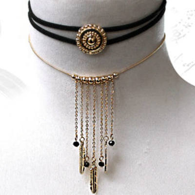 Black choker necklace