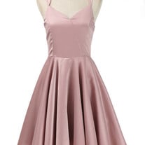 Lovely Light Pink Straps Short Women Dresses, Short Party Dresses, Pink Teen Dresses