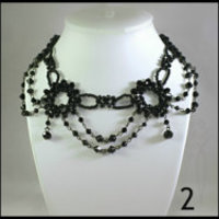 Victorian Necklace Gothic necklace Burlesque necklace Sexy choker Vamp - Thumbnail 1