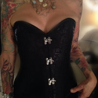 Black Steampunk Corset Bustier - Thumbnail 1