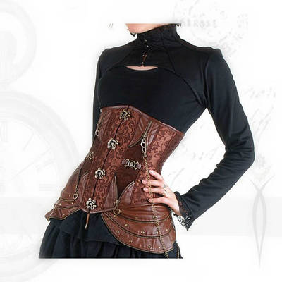 Steampunk Underbust Corset goth corset romantic corset