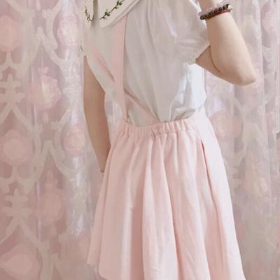 Cat paw hollow-out suspender skirt