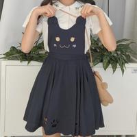 Cat Paw Hollow-out Suspender Skirt - Thumbnail 2