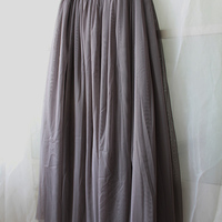 Adult Dark Gray Tulle Skirt Outfit Custom Plus Size Women Full Maxi Tulle Skirt Elastic Waist - Thumbnail 2