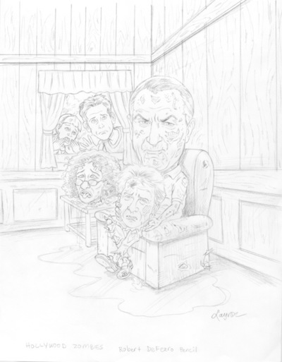 #42 Robert Defearo Pencil Rough - 2007 Topps Hollywood Zombies