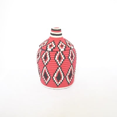  sold sold sold berber basket handwoven vintage moroccan wool lidded basket