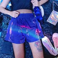 Punk Holographic Metallic Shorts - Thumbnail 1