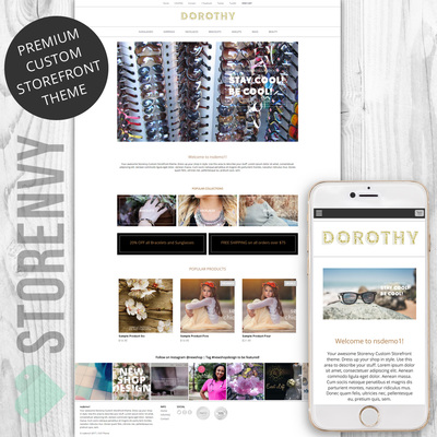 Storenvy premium plus theme | custom storefront | dorothy