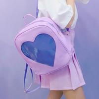 Harajuku Transparent Heart Backpack - Thumbnail 1