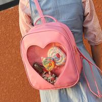 Harajuku Transparent Heart Backpack - Thumbnail 3